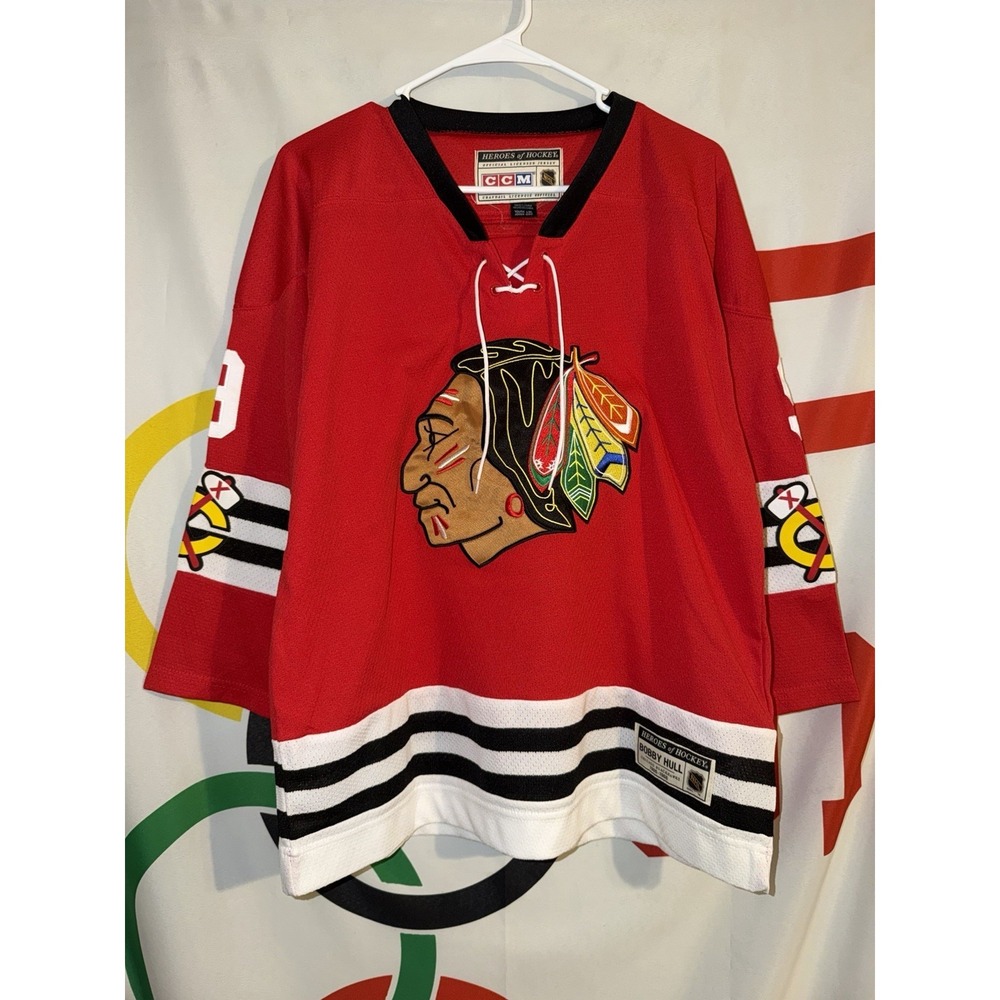 CCM Chicago Blackhawks Jersey Youth L/XL Bobby Hull